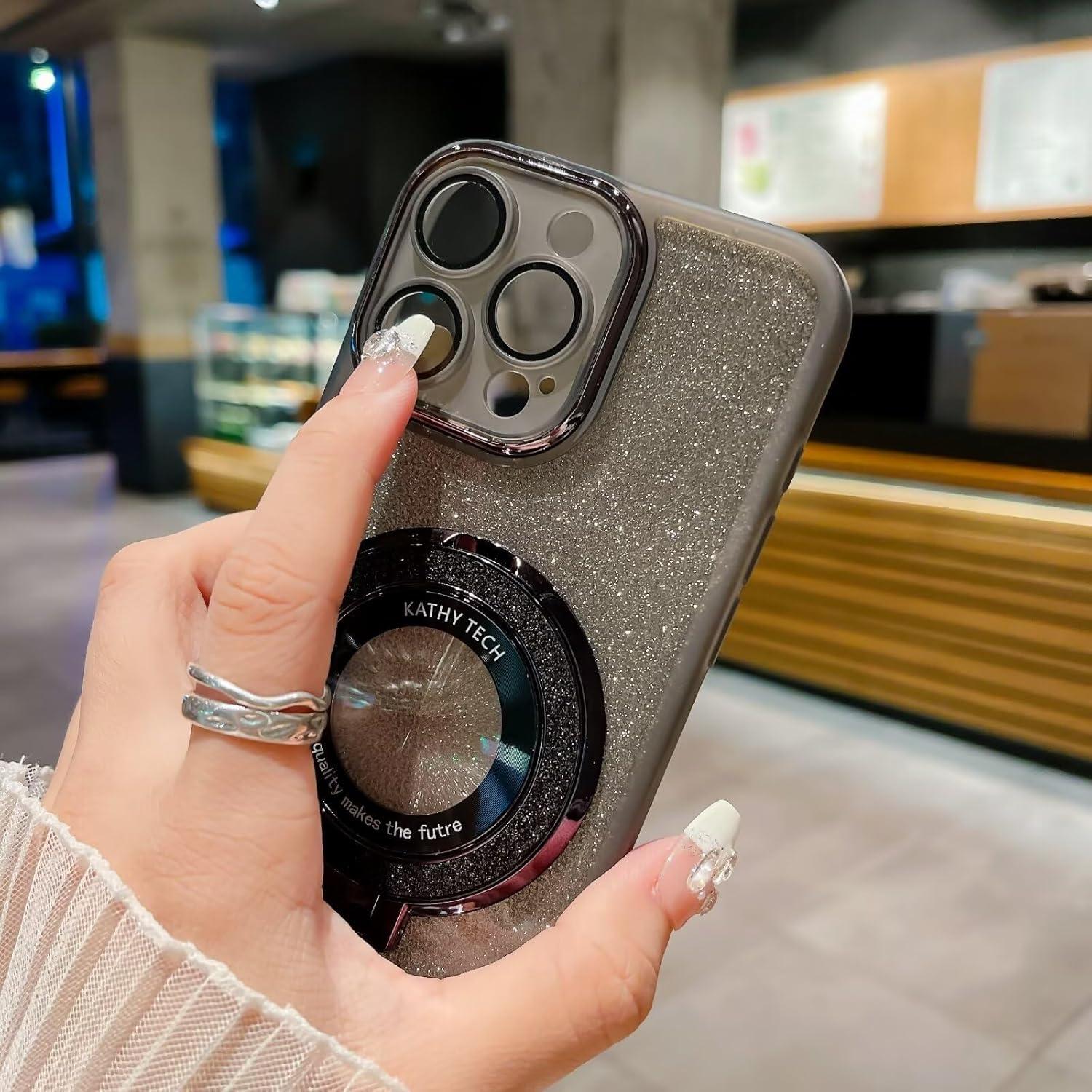 Funda Brillante Magnética para VIVO Y28 4G - TPU Transparente Púrpura