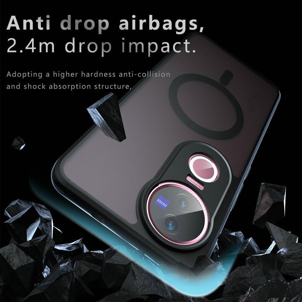 Funda Magnética Anti-impacto Kukoufey para Vivo V50 5G Negra