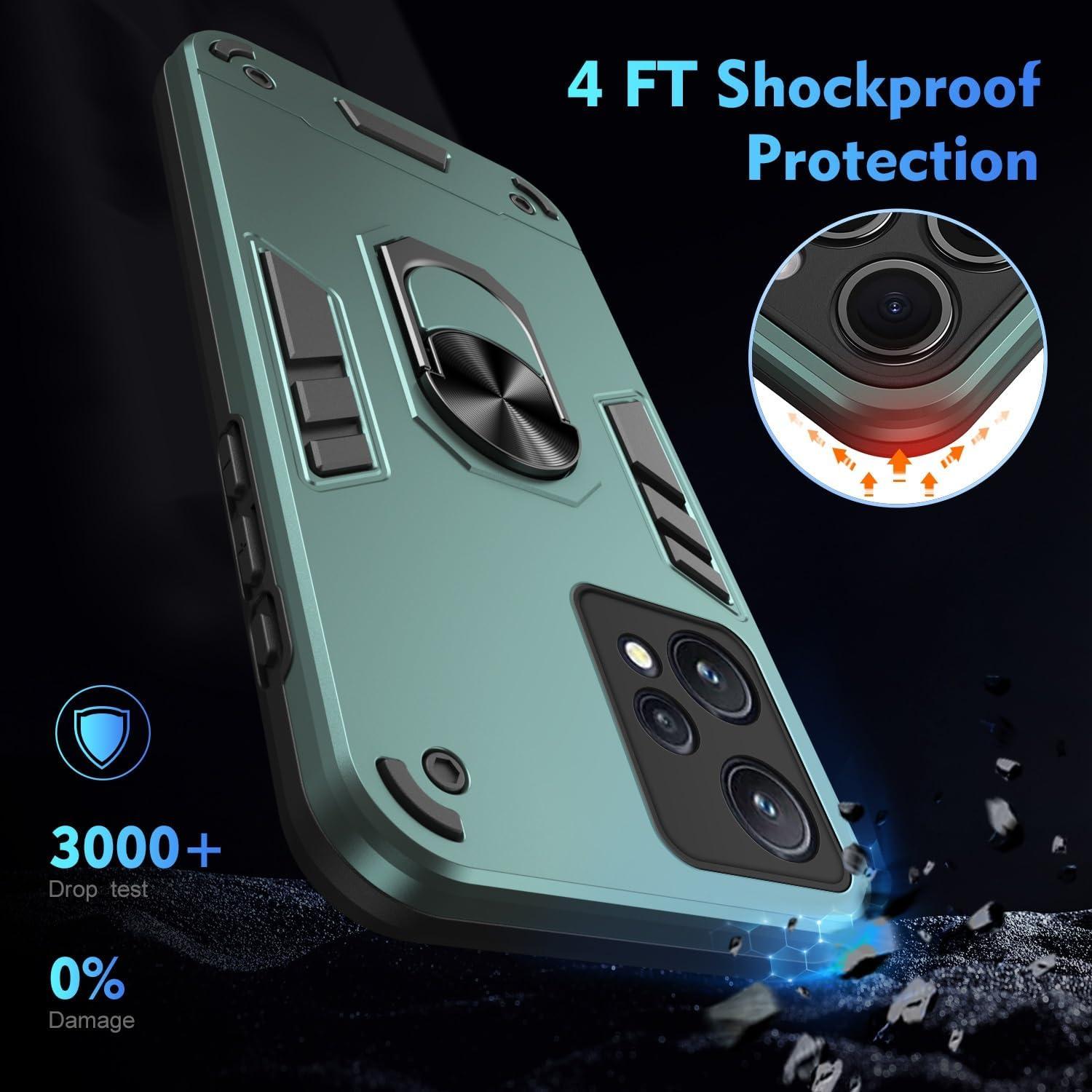 Funda Protectora Grado Militar para OPPO Realme 9 Pro Plus Verde