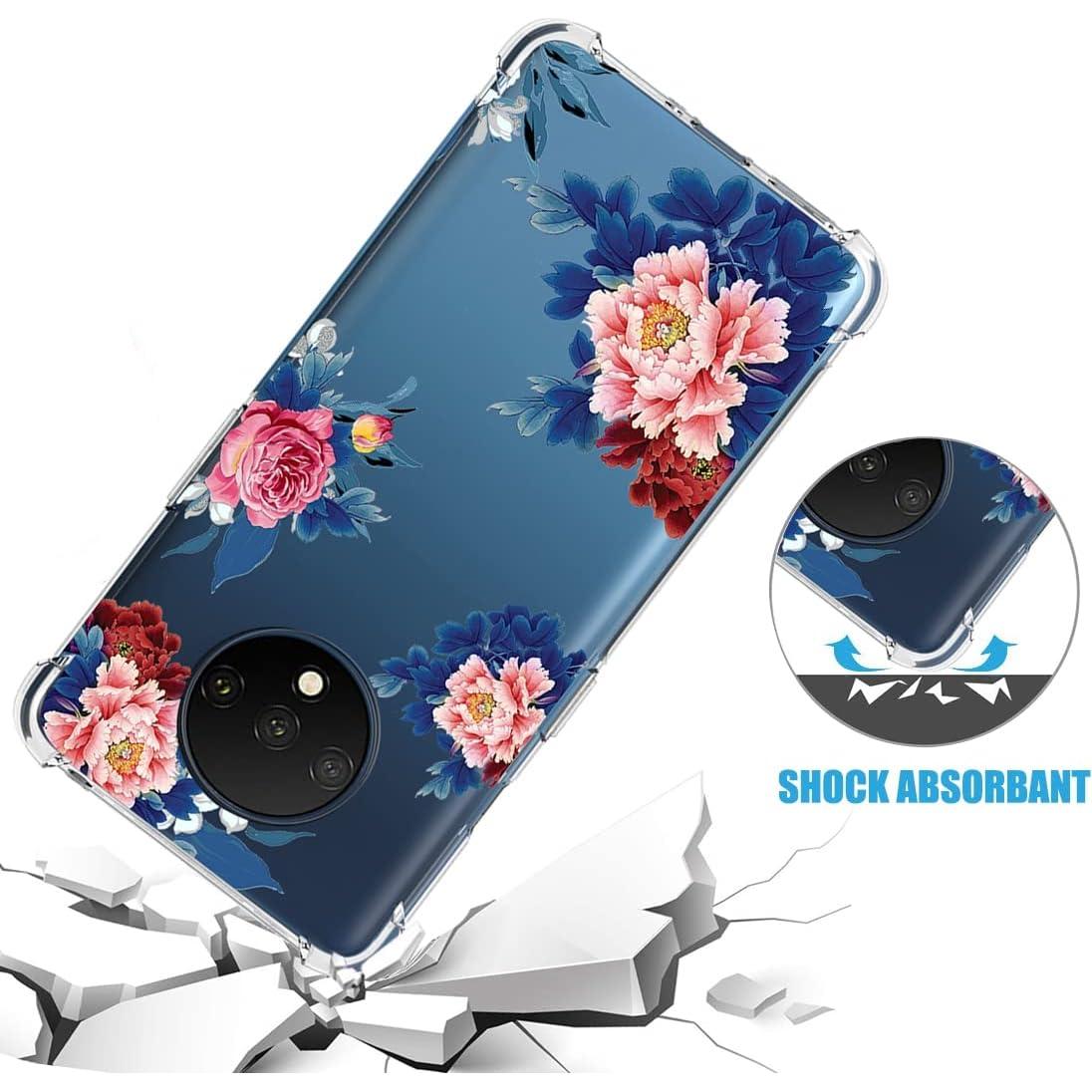 Funda TPU OnePlus 7T Tothedu Flor Azul Ultra Clara