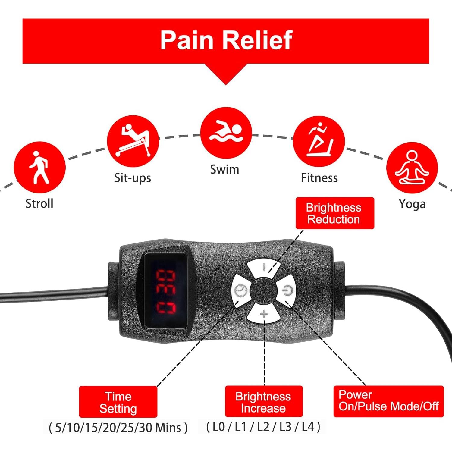 LOVTRAVEL Almohadilla Terapia Luz Roja 81x30cm 50W
