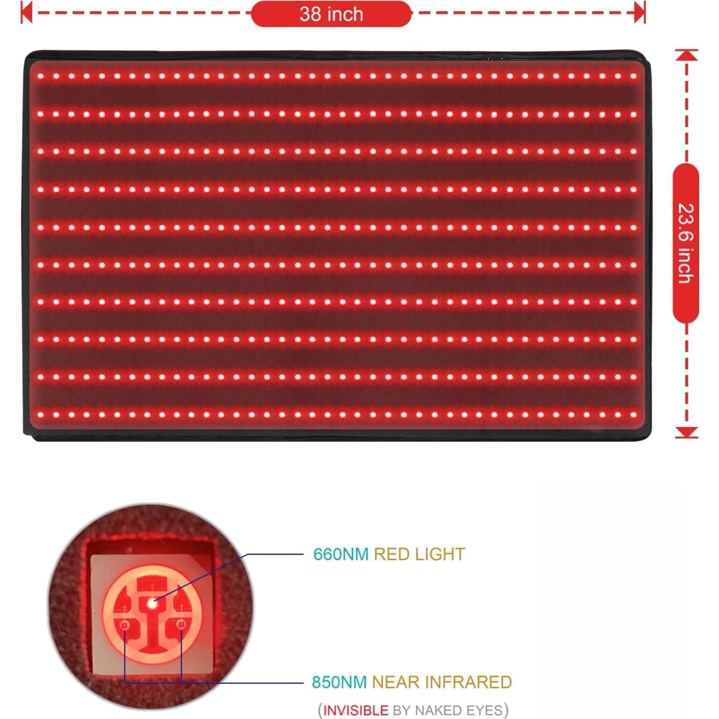 Almohadilla Terapia Luz Roja LOVTRAVEL 97 x 60 cm 100W