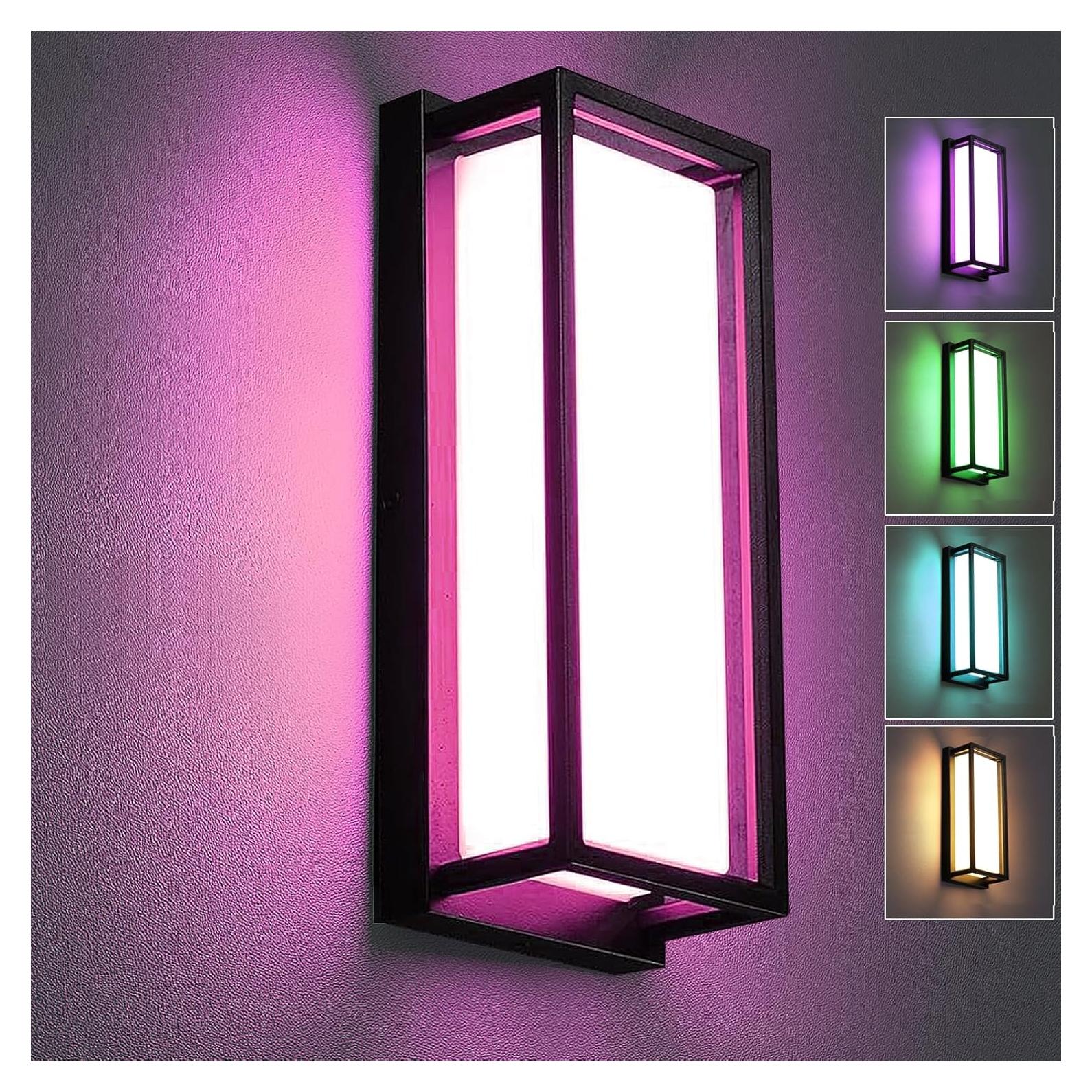 Aplique de Pared LED iYogaled RGB 18W IP65 Control Tuya