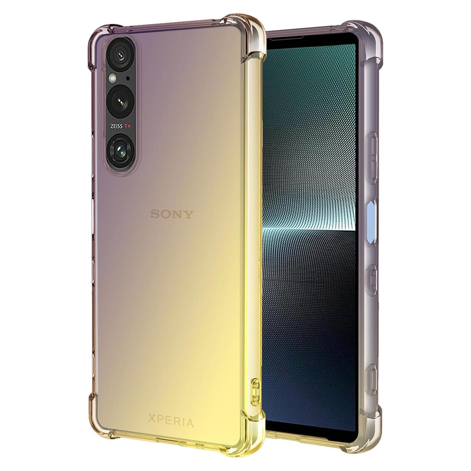Funda TPU Antichoque Sony Xperia 1 IV 5G Negro/Dorado