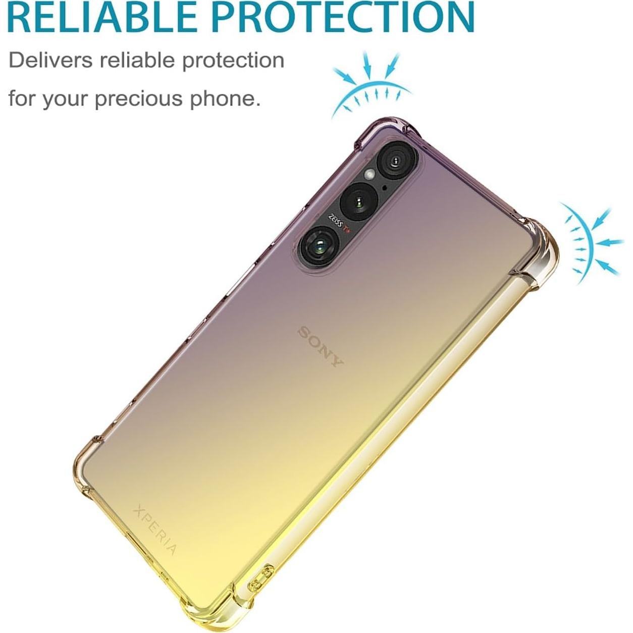 Funda TPU Antichoque Sony Xperia 1 IV 5G Negro/Dorado