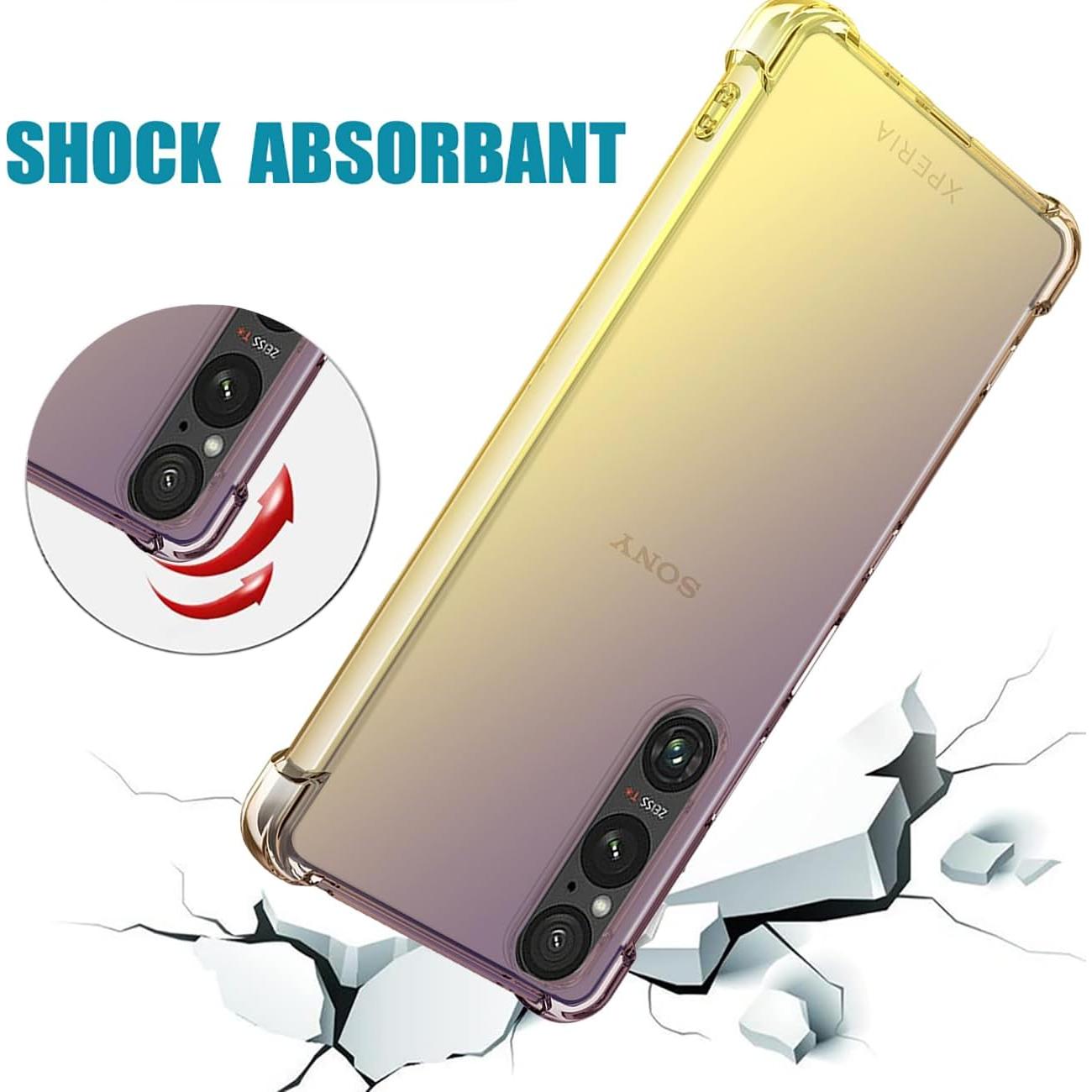 Funda TPU Antichoque Sony Xperia 1 IV 5G Negro/Dorado