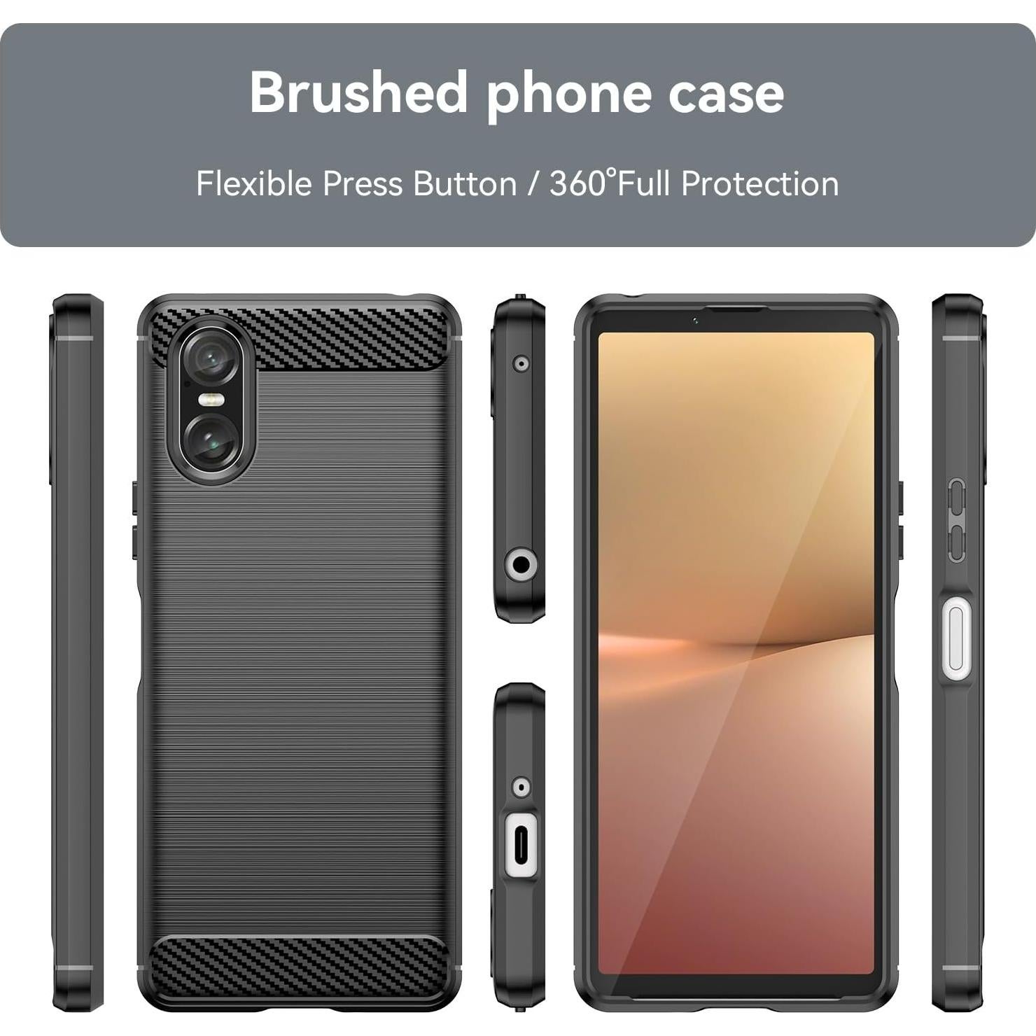 Funda de TPU y fibra de carbono KOARWVC para Sony Xperia 10 VI