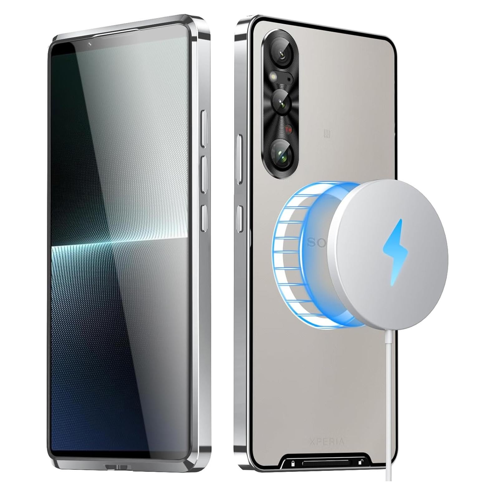 Funda Parachoques Metal para Sony Xperia 1 VI 2024 Plata