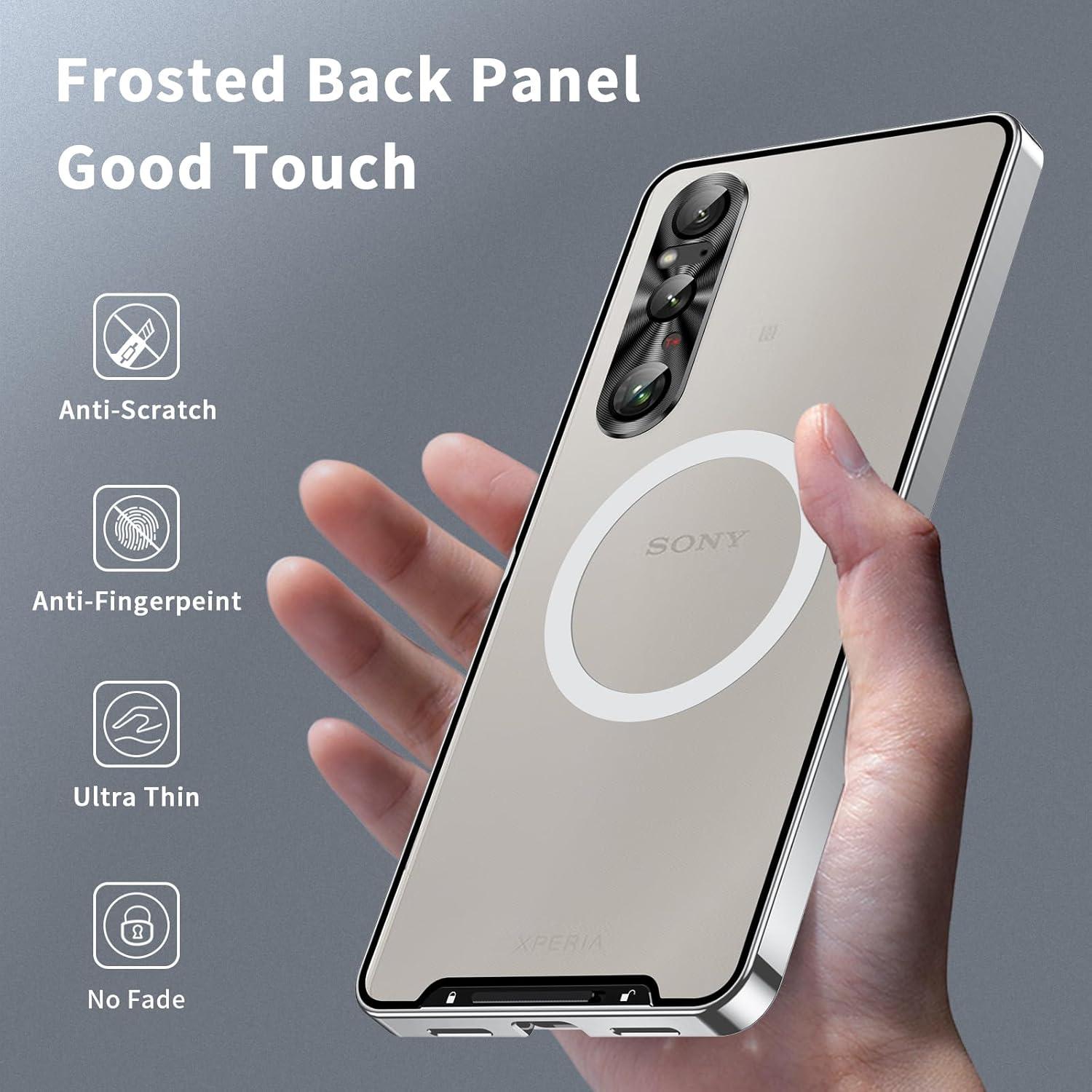 Funda Parachoques Metal para Sony Xperia 1 VI 2024 Plata