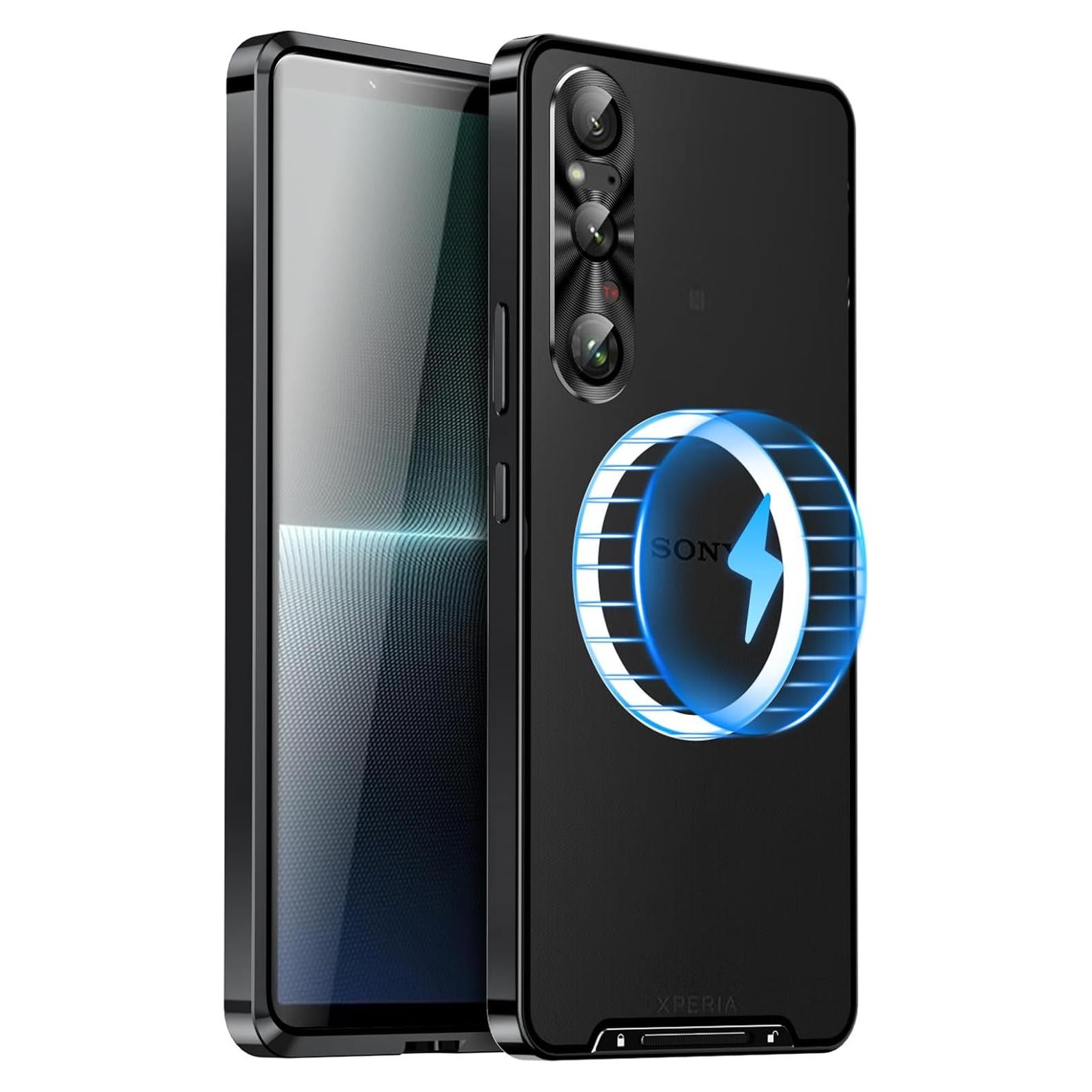 Funda Parachoques Metal Sony Xperia 1 V 2023 Negra
