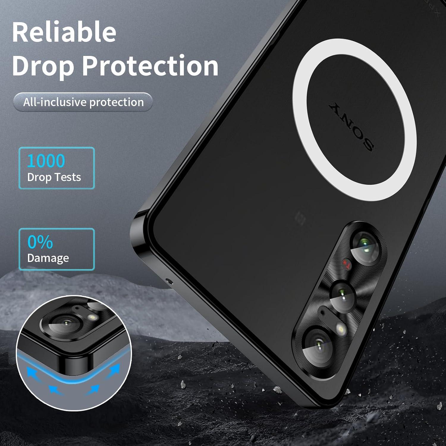 Funda Parachoques Metal Sony Xperia 1 V 2023 Negra