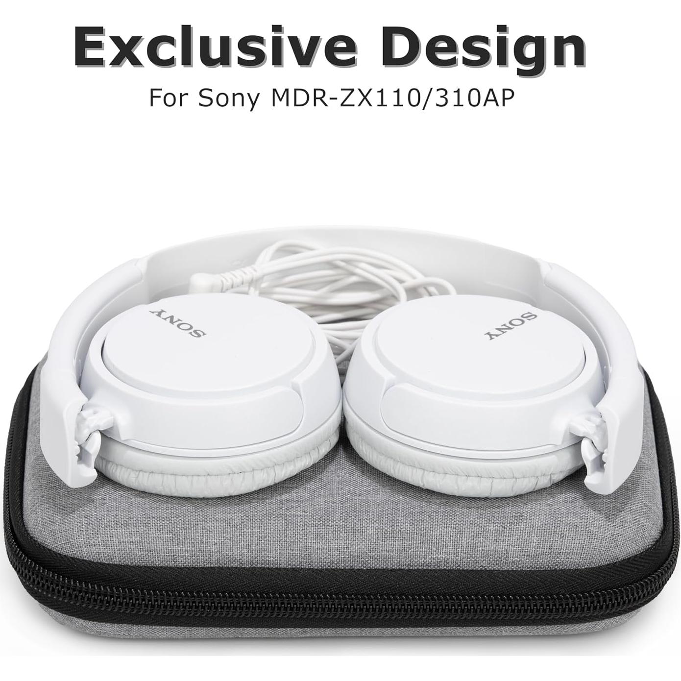 Funda Dura Ginsco para Auriculares Sony ZX Series Gris