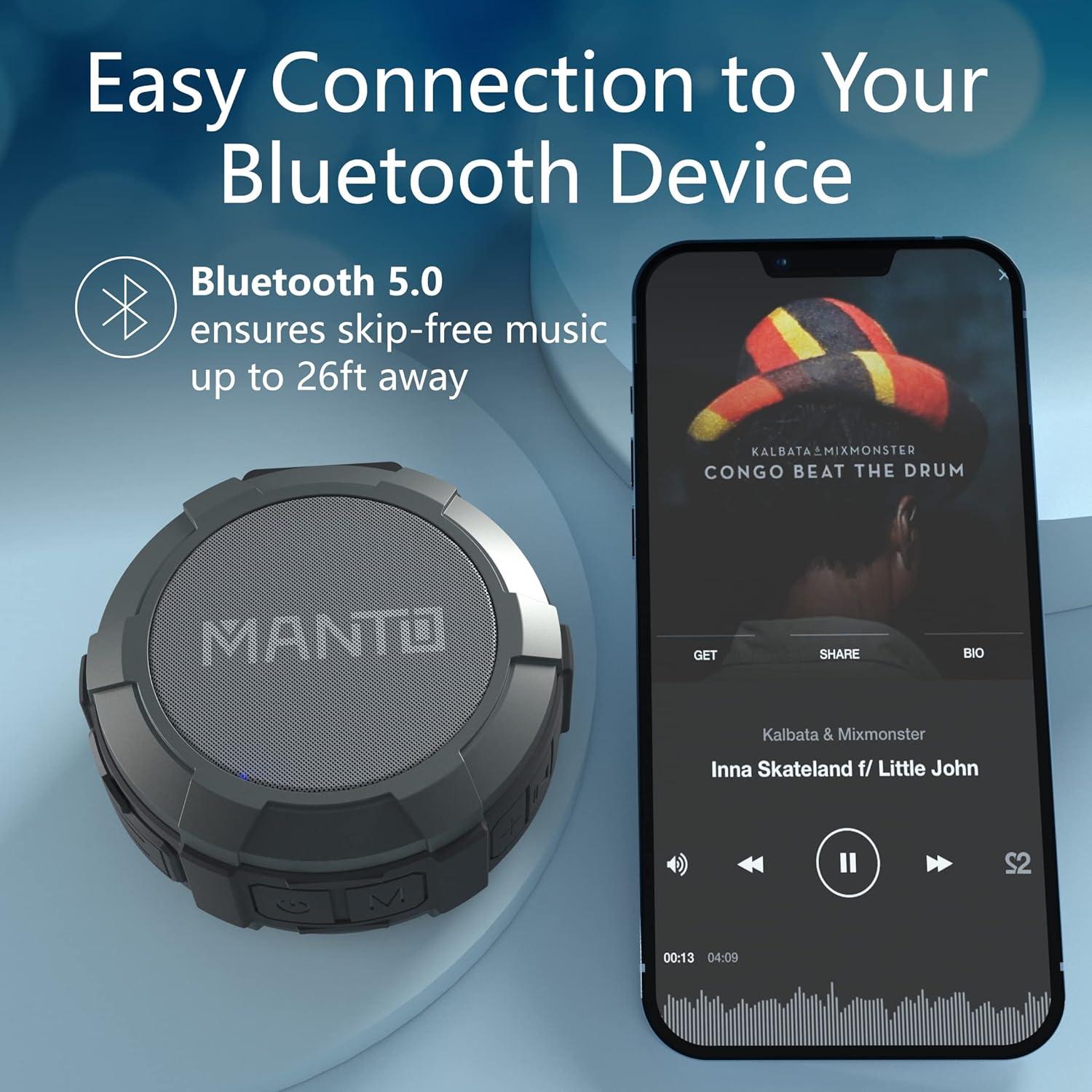 Altavoz Bluetooth MANTO Cuckoo IPX5 Impermeable 12H Batería