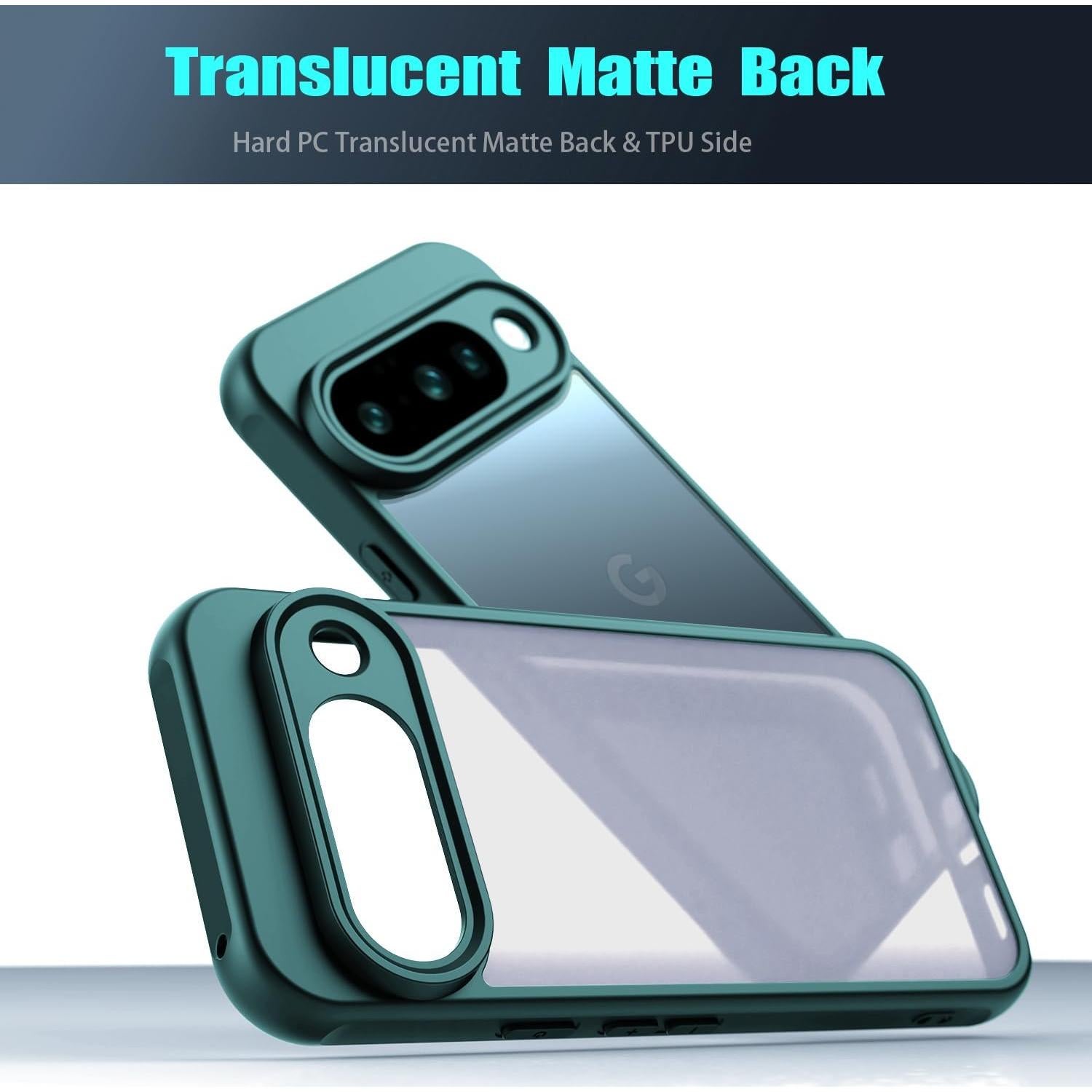 Funda TPU Google Pixel 10 KUXNGUYI Verde Delgado Antiarañazos