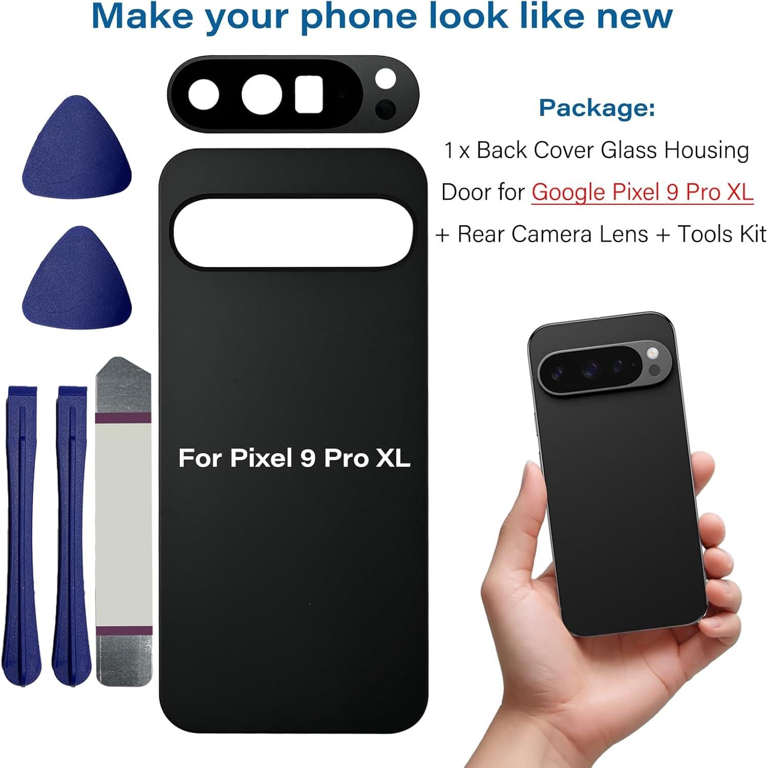 Cristal Trasero Compatible Google Pixel 9 Pro XL 5G Obsidiana