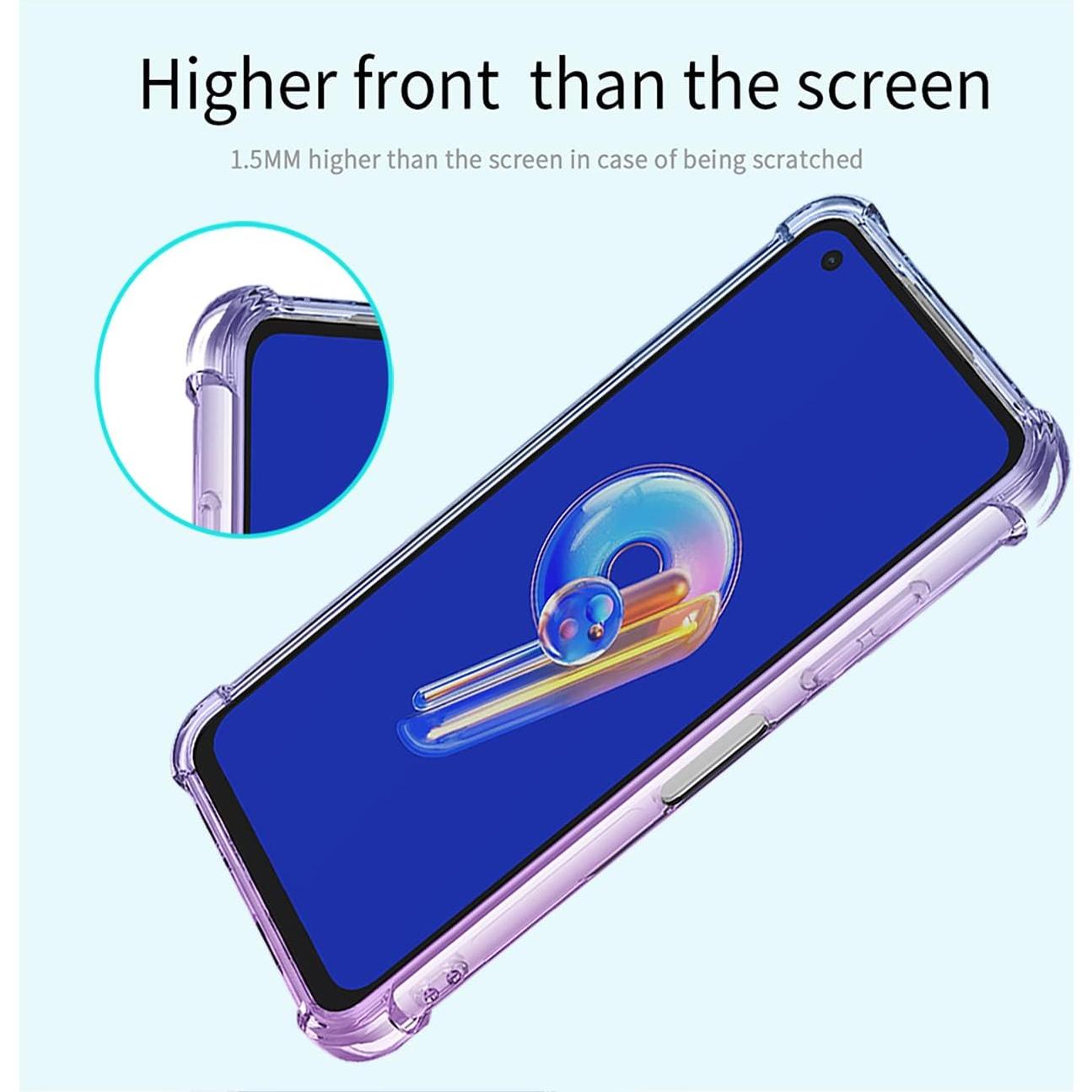 Funda TPU Asus Zenfone 9 Morado/Azul Ultra Delgado Anti Rayones