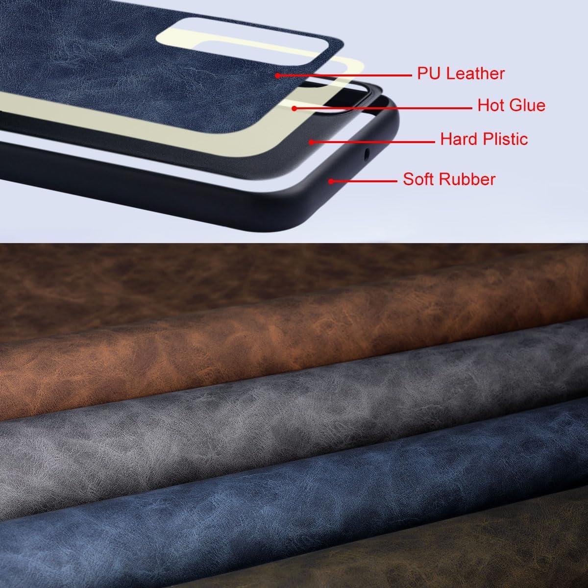 Funda protectora AIORIA para Asus ROG Phone 7 5G - Cuero Premium Azul Oscuro