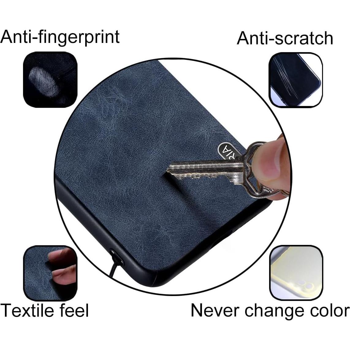 Funda protectora AIORIA para Asus ROG Phone 7 5G - Cuero Premium Azul Oscuro