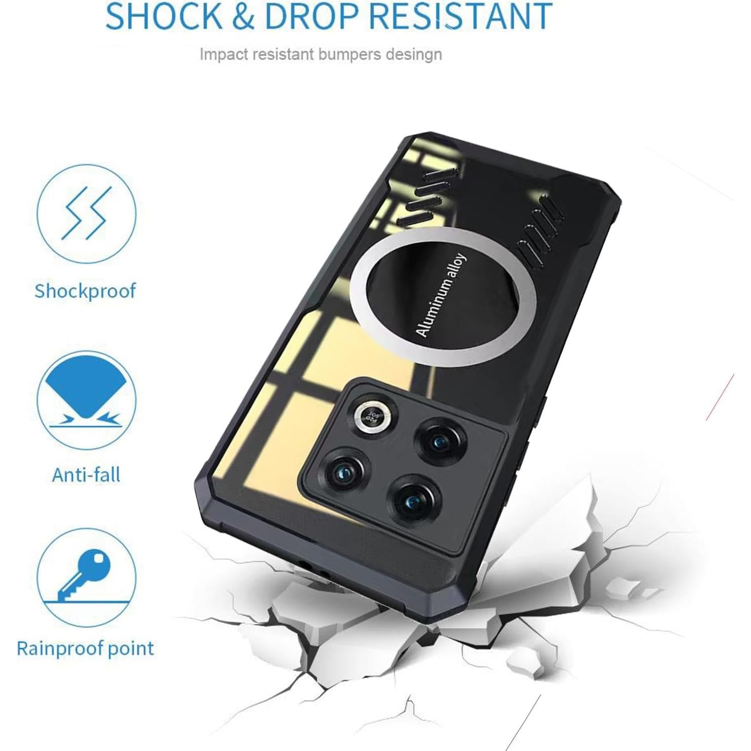 Funda Magnética Asus Rog Phone 9 Pro Negra Resistente a Choques