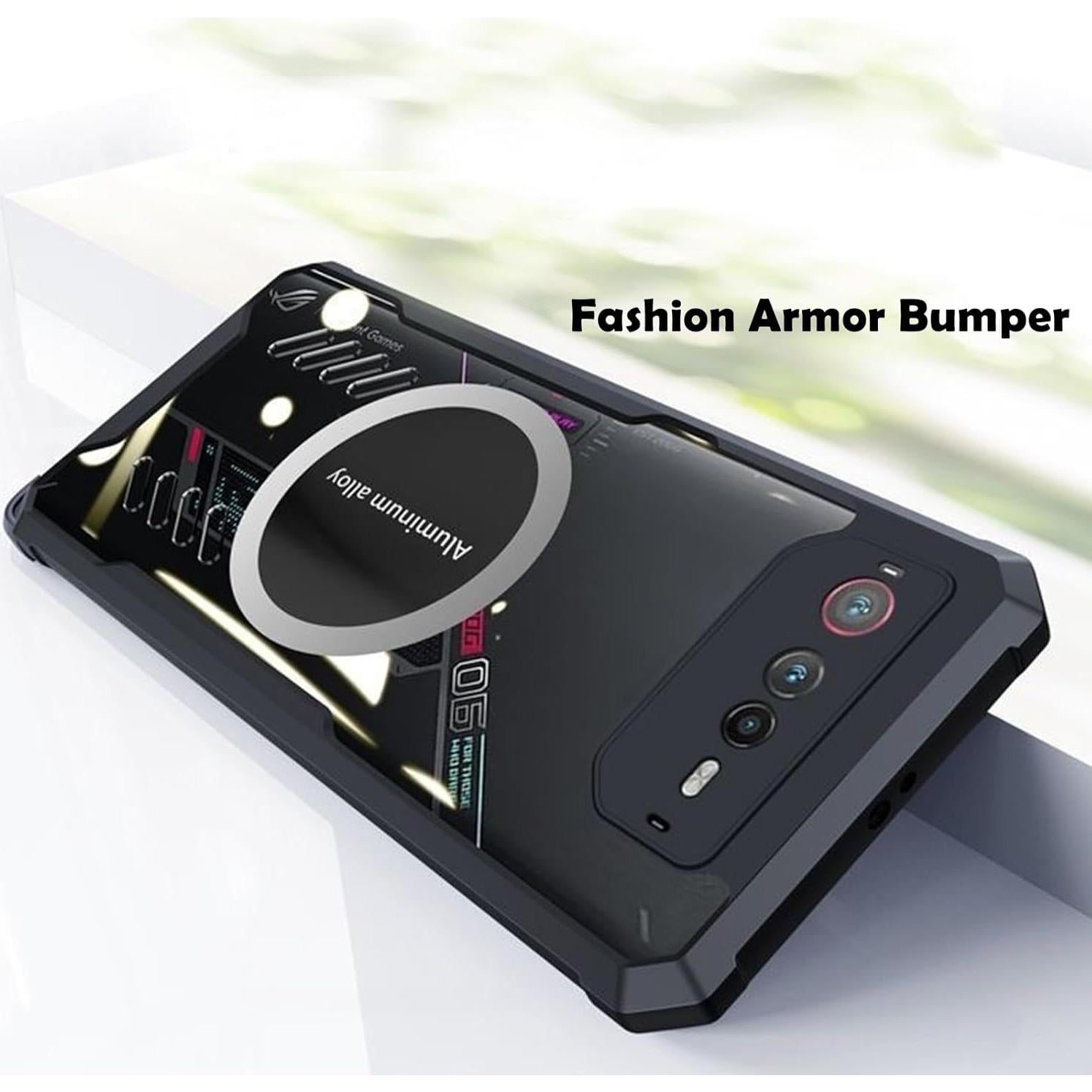 Funda Magnética Asus Rog Phone 9 Pro Negra Resistente a Choques