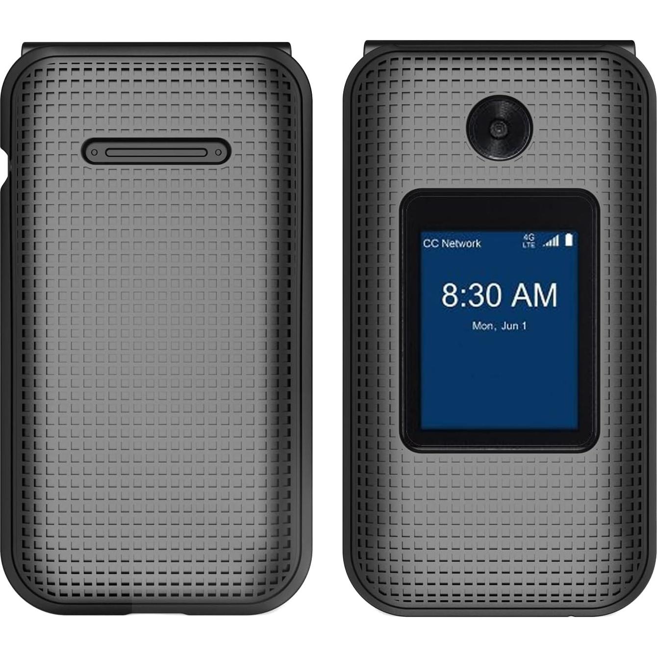 Funda Dura Nakedcellphone para ZTE Cymbal 2 Plegable - Negro