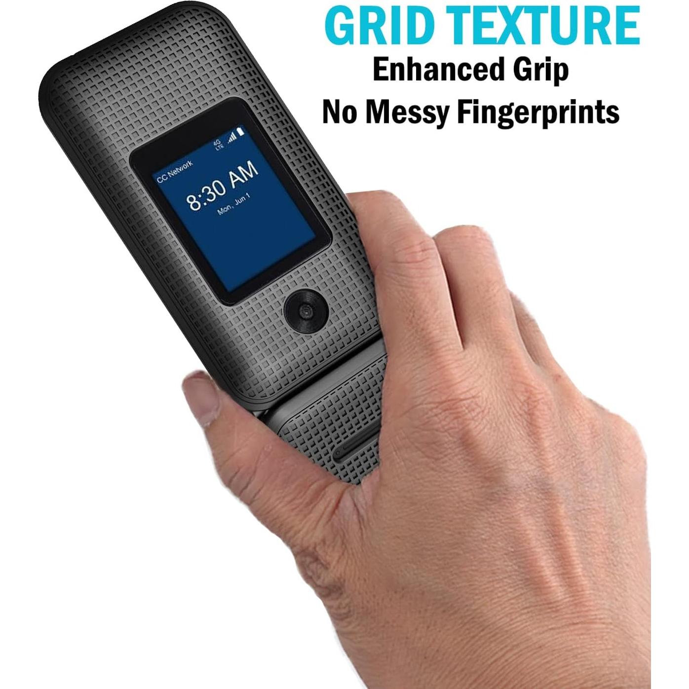 Funda Dura Nakedcellphone para ZTE Cymbal 2 Plegable - Negro