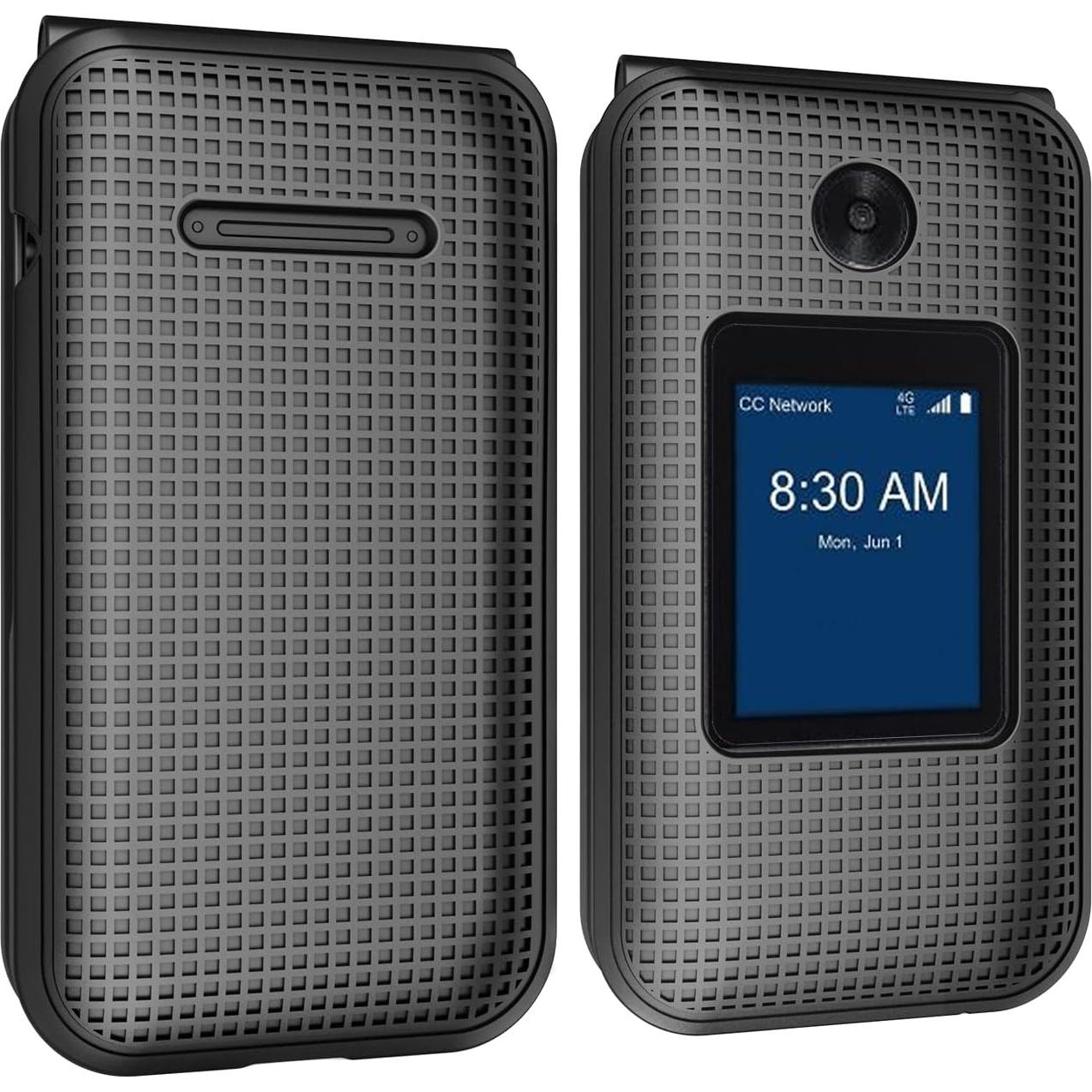 Funda Dura Nakedcellphone para ZTE Cymbal 2 Plegable - Negro