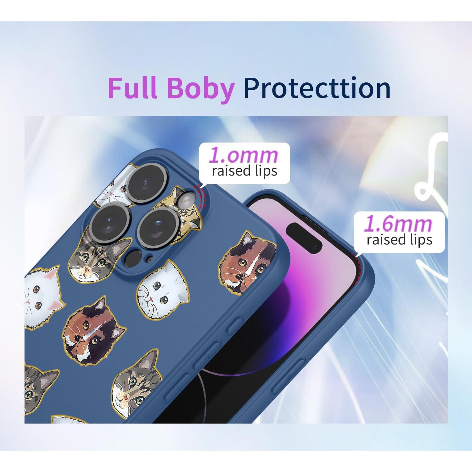 Funda TPU para ZTE Blade A35/A55 con patrón de gato azul