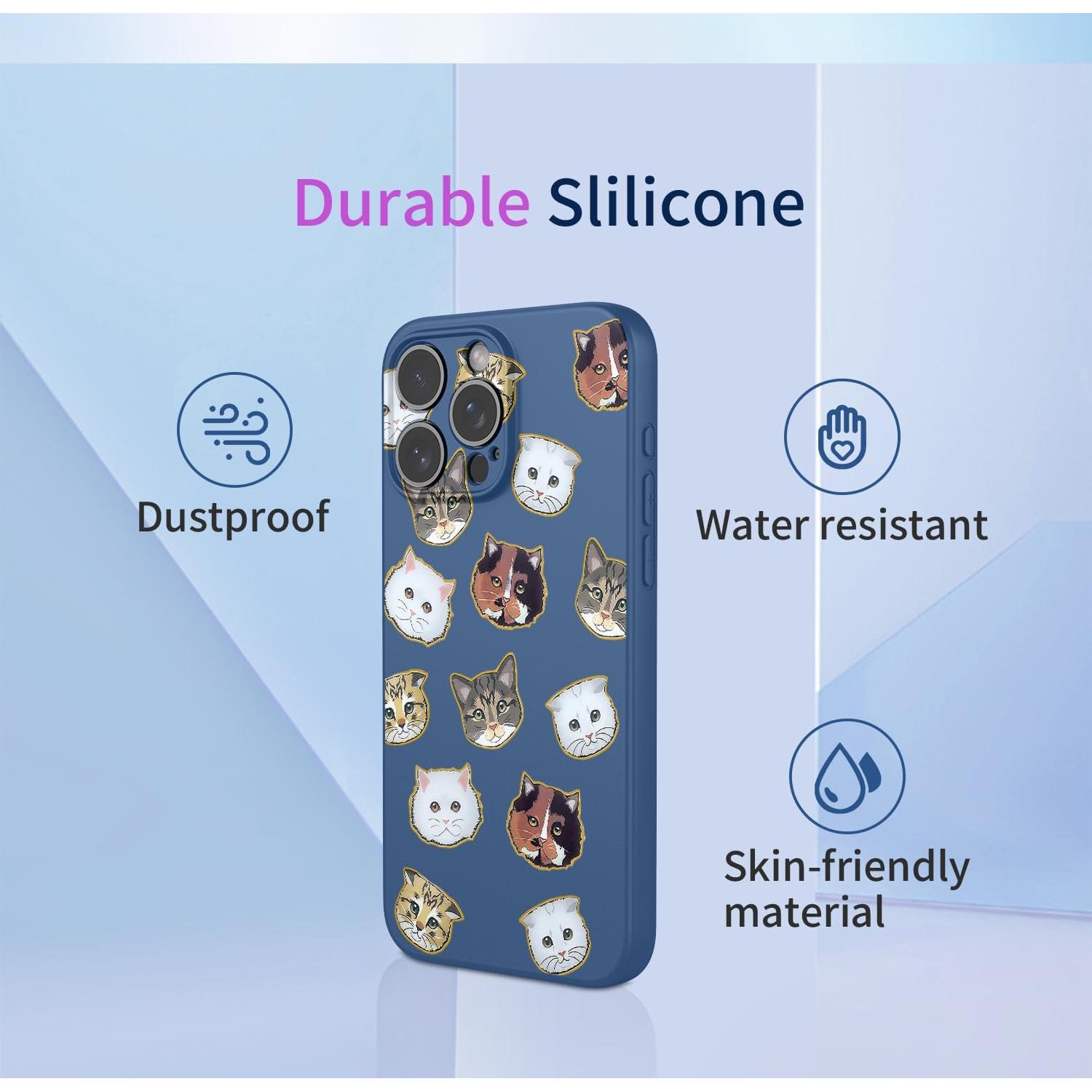 Funda TPU para ZTE Blade A35/A55 con patrón de gato azul