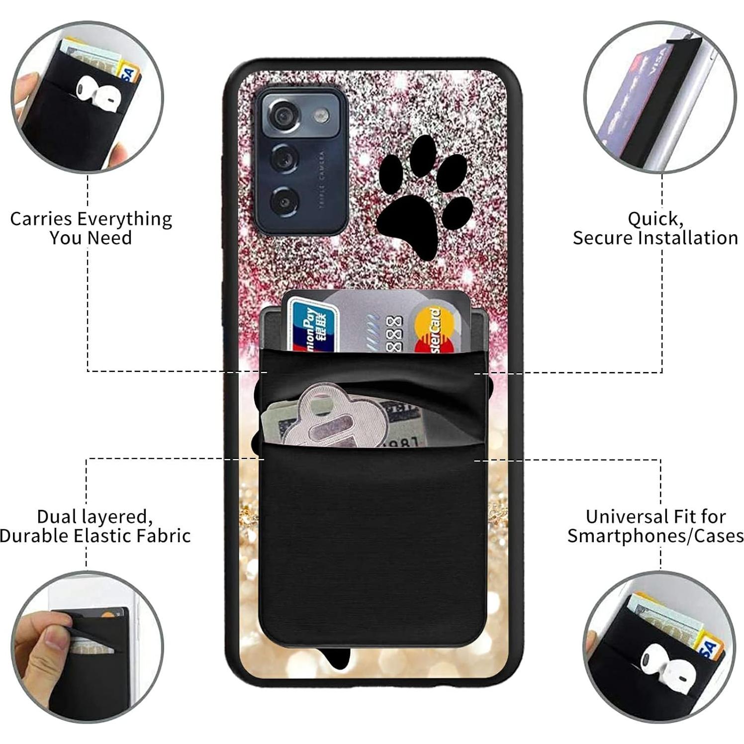 Funda de silicona para ZTE ZMAX 5G con soporte para tarjetas