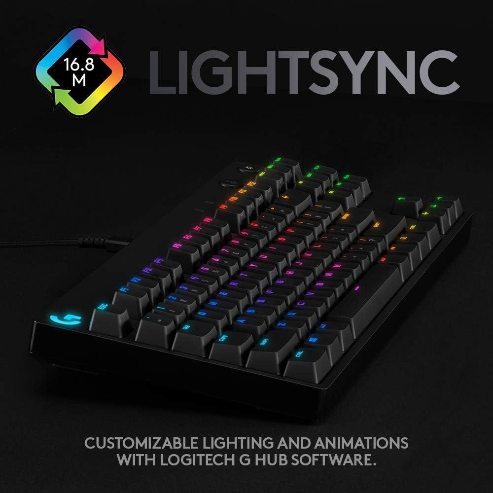 Teclado Mecánico Logitech G PRO TKL Clicky RGB 1.33 kg