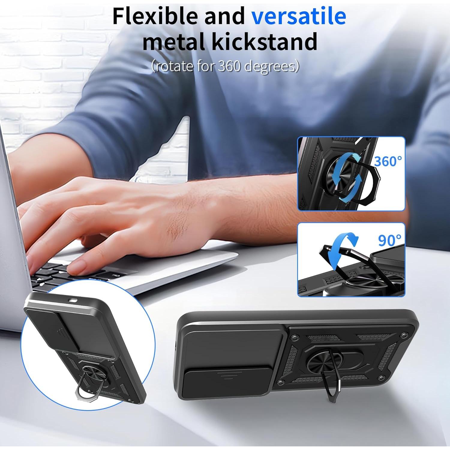 Funda Protectora Rosa Kukoufey para Infinix Hot 60 5G con Tapa Deslizante