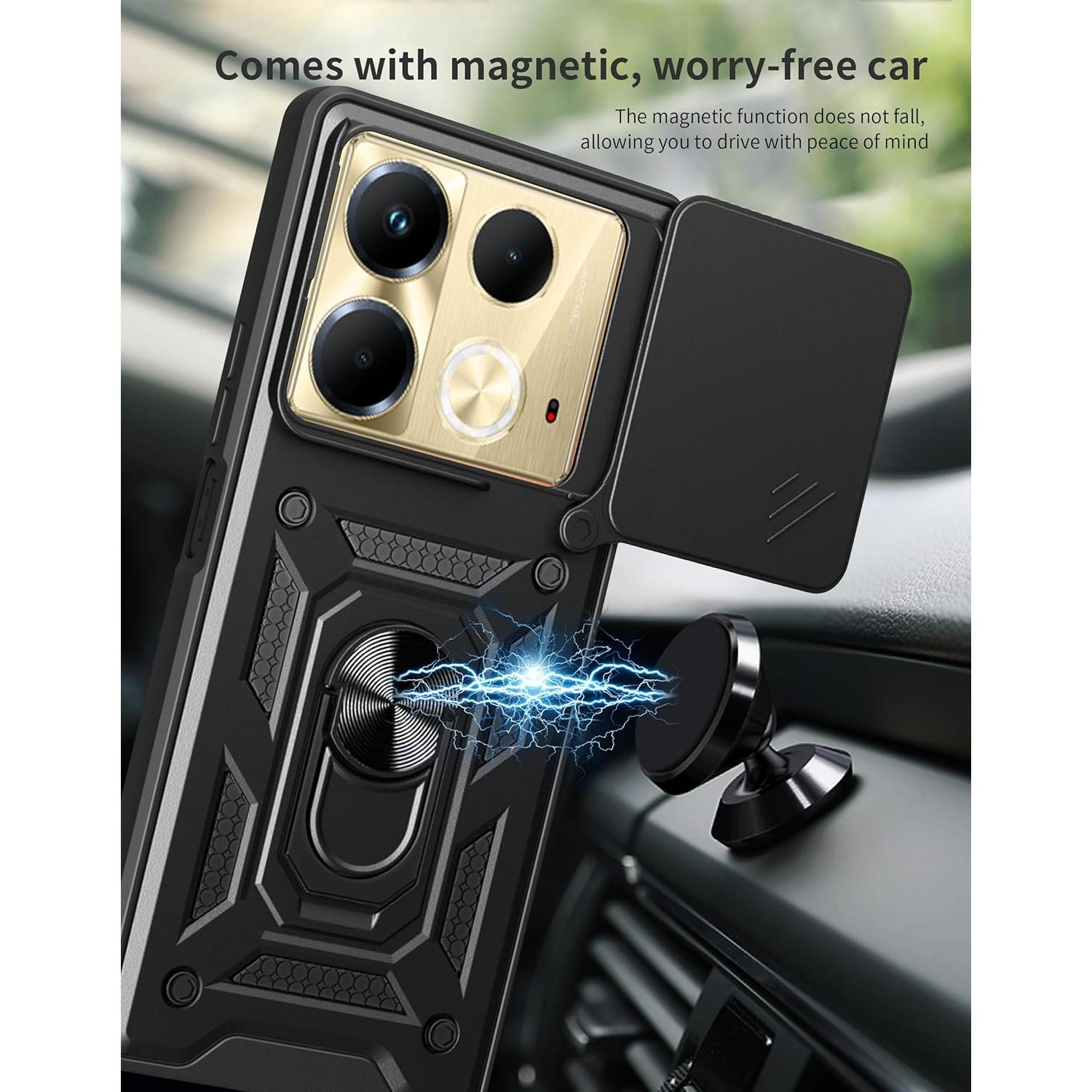 Funda Protectora Kukoufey para Infinix Note 40 4G Negra