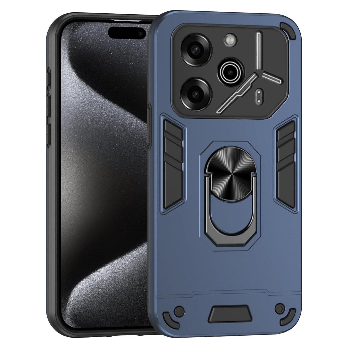 Funda Tecno Pova 6 5G y 6 Pro 5G con Soporte Magnético Azul