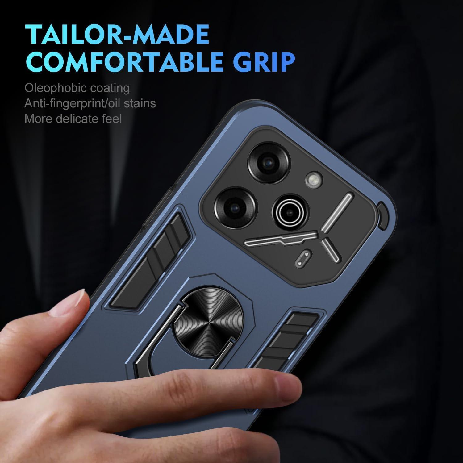 Funda Tecno Pova 6 5G y 6 Pro 5G con Soporte Magnético Azul