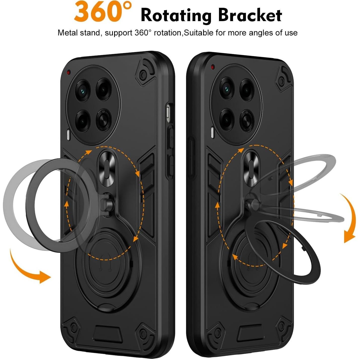 Funda de Protección Tecno Camon 30 4G/5G - Kukoufey Negra