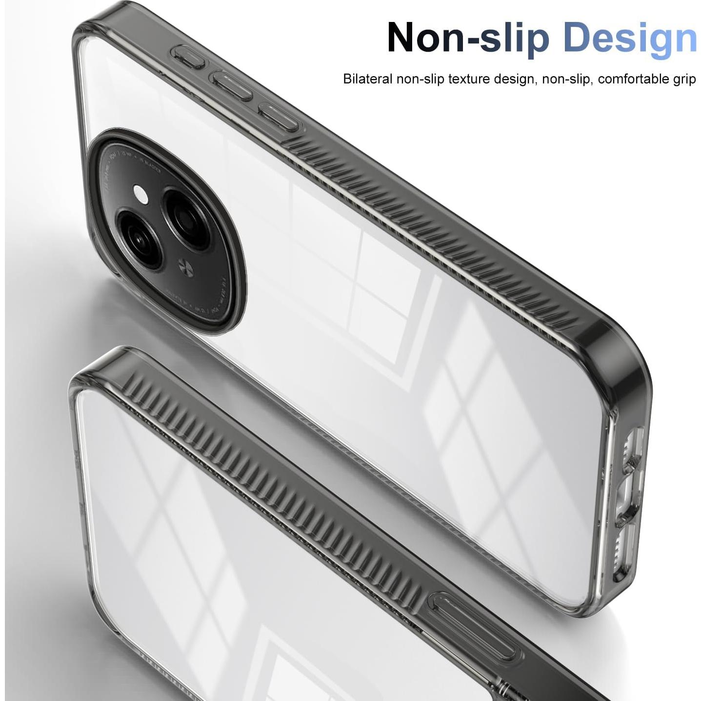 Funda Protectora Dura Acrílica Transparente Kukoufey para Tecno Spark Go 2025 - Negra