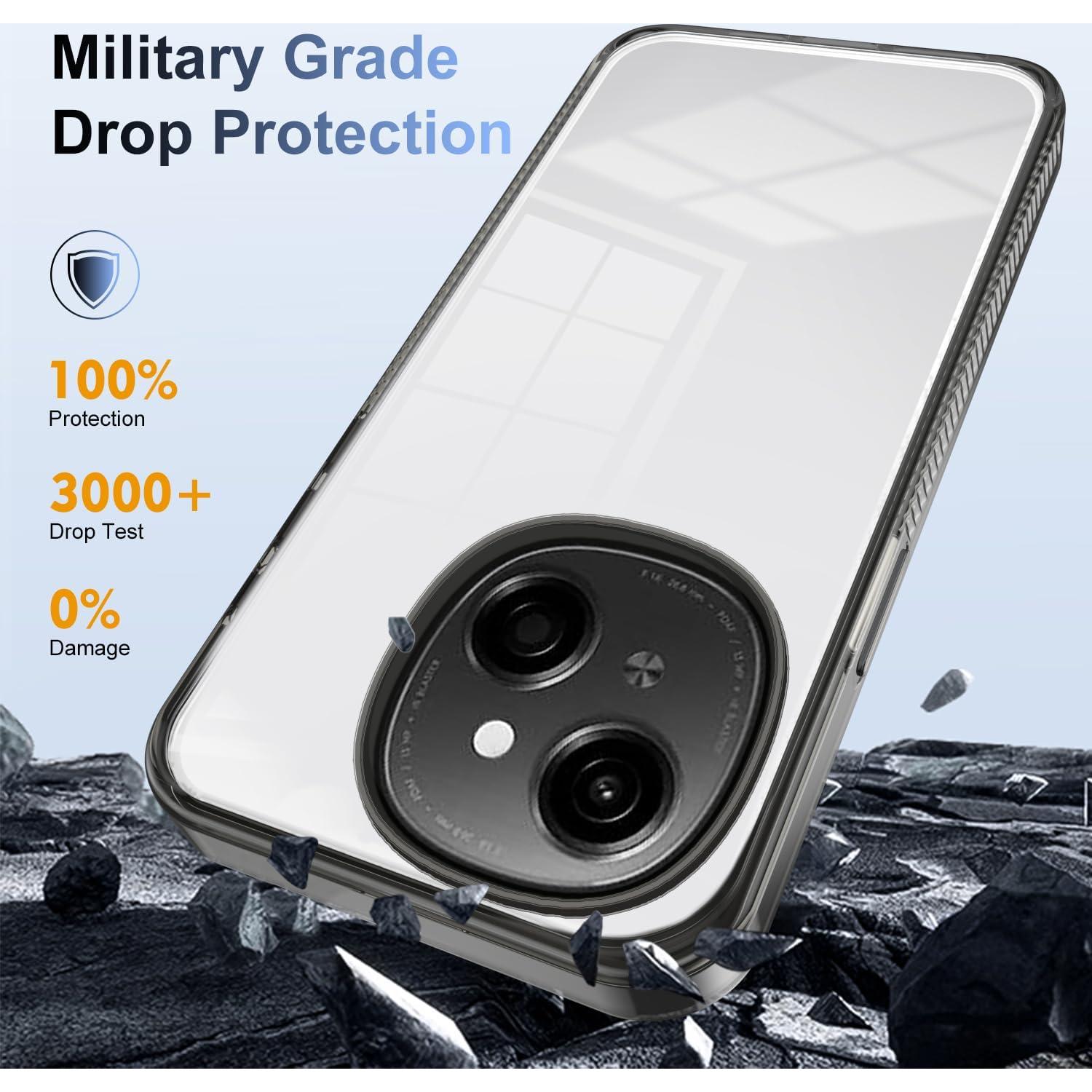 Funda Protectora Dura Acrílica Transparente Kukoufey para Tecno Spark Go 2025 - Negra