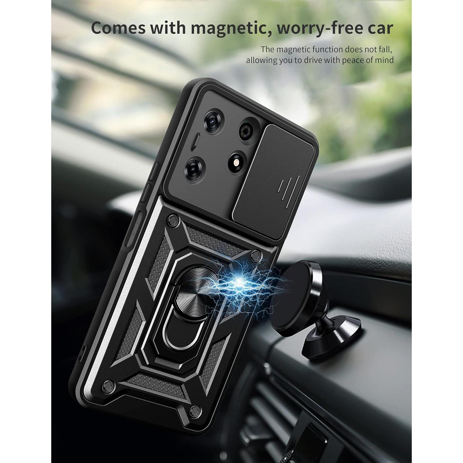 Funda a Prueba de Golpes Kukoufey para Tecno Spark 10 Pro Plateada