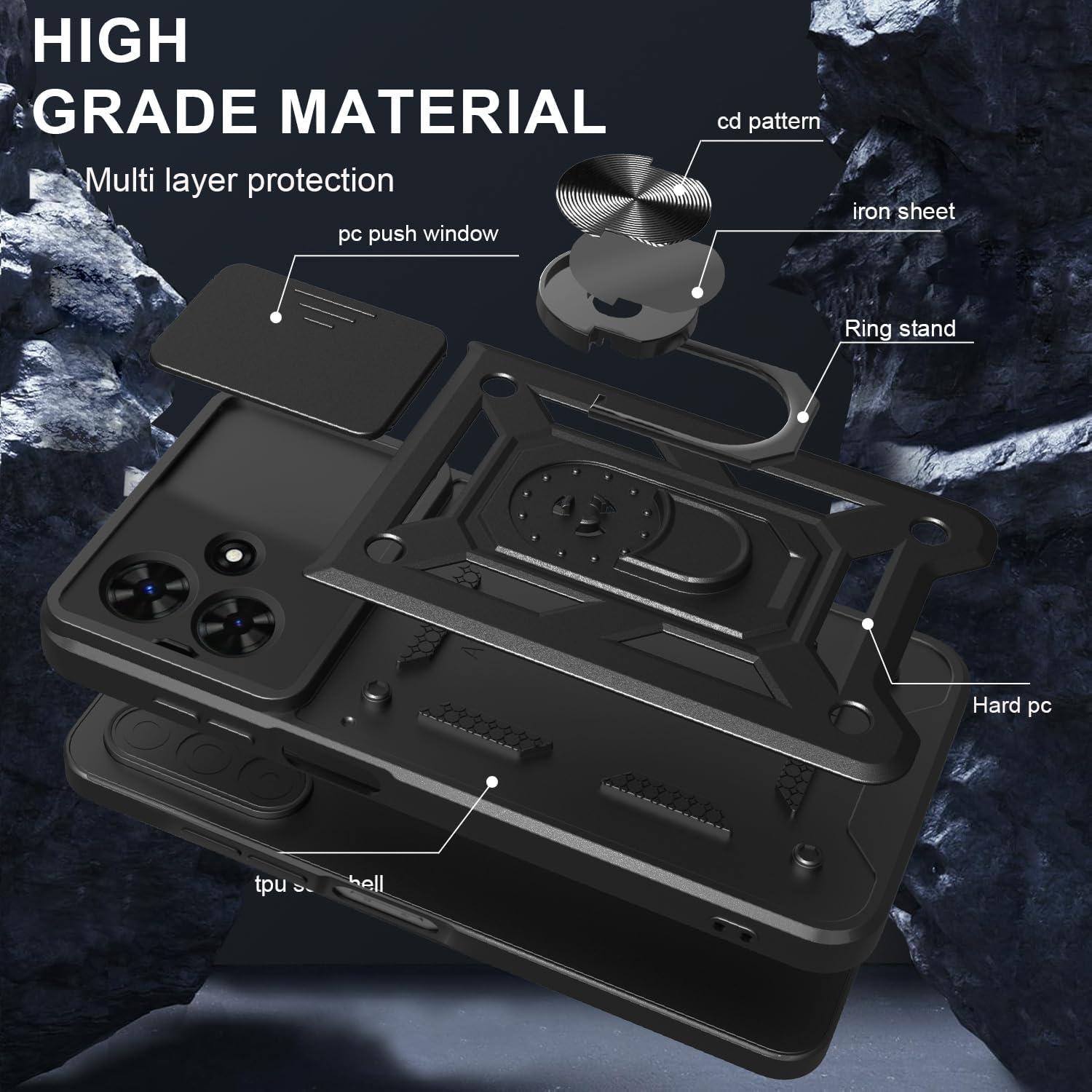 Funda Protectora Kukoufey para Infinix Smart 10 4G Negra