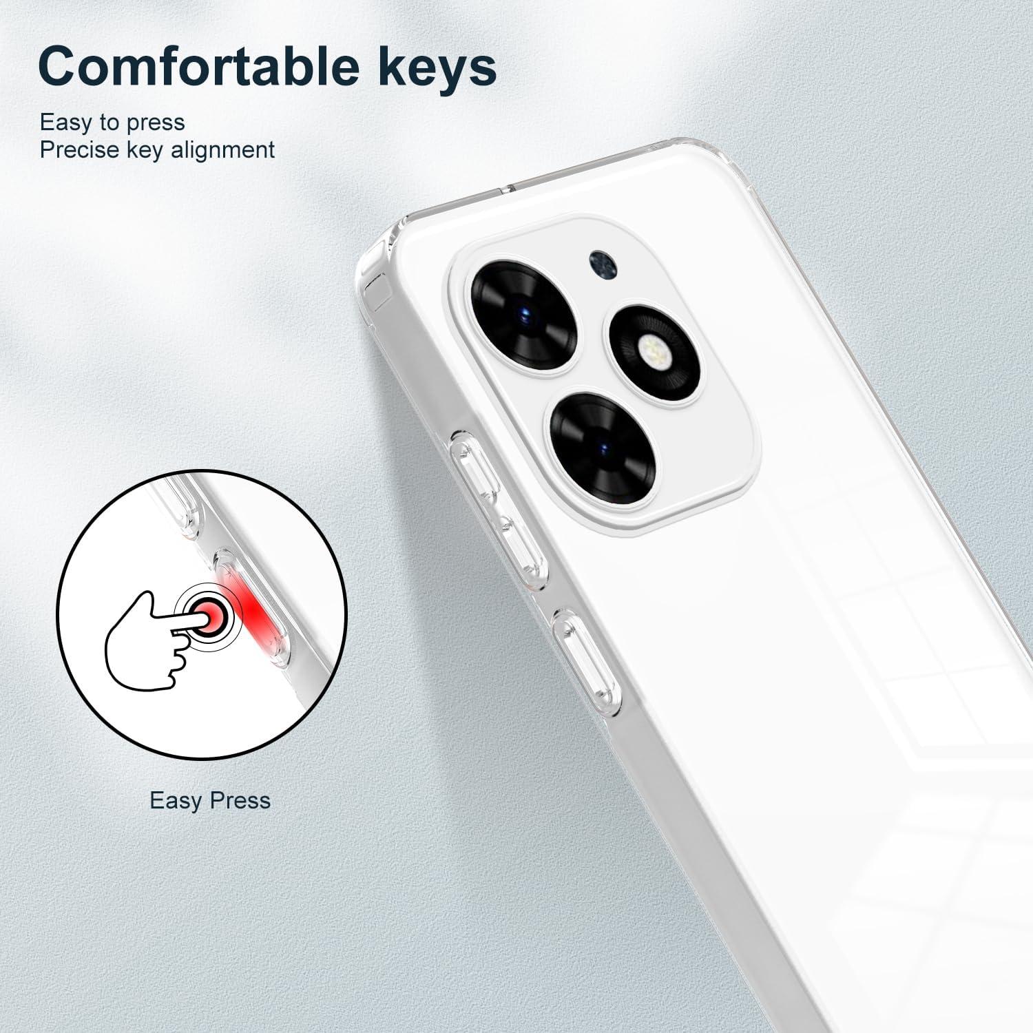 Funda de teléfono anti-caída Elubugod para Tecno Spark 20/Go 2024