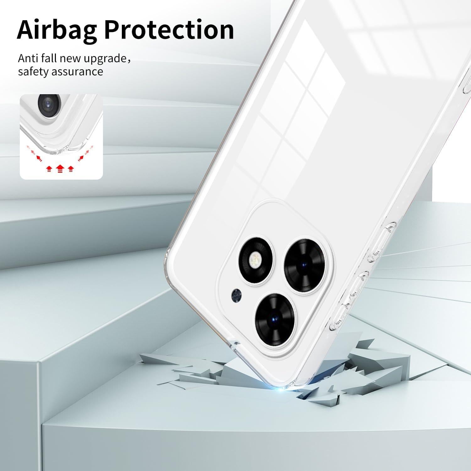 Funda de teléfono anti-caída Elubugod para Tecno Spark 20/Go 2024