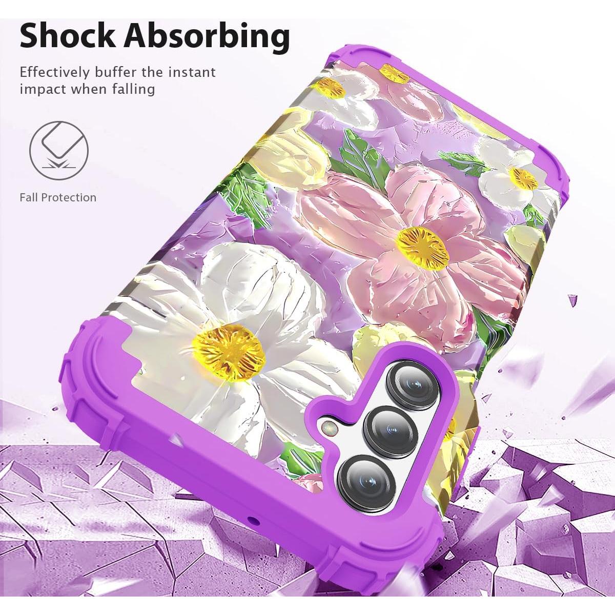 Funda 3 en 1 SleekCover para Samsung Galaxy A16 5G - Floral