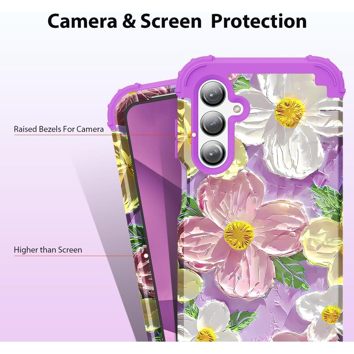 Funda 3 en 1 SleekCover para Samsung Galaxy A16 5G - Floral