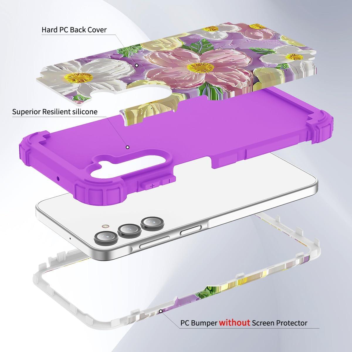 Funda 3 en 1 SleekCover para Samsung Galaxy A16 5G - Floral