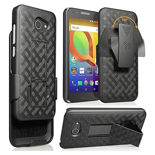 Funda con Soporte y Clip de Cinturón Nakedcellphone para Alcatel A30
