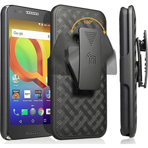 Funda con Soporte y Clip de Cinturón Nakedcellphone para Alcatel A30