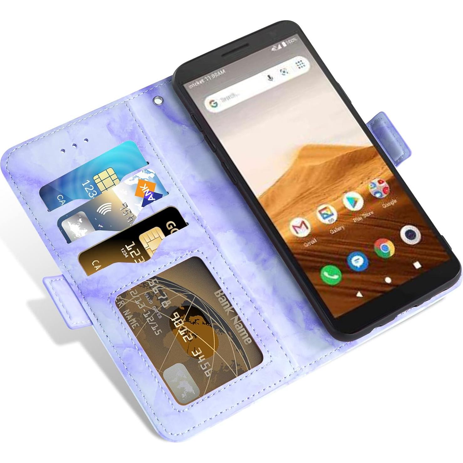 Funda de Cartera Asuwish para Alcatel Apprise/Glimpse/Volta 2020