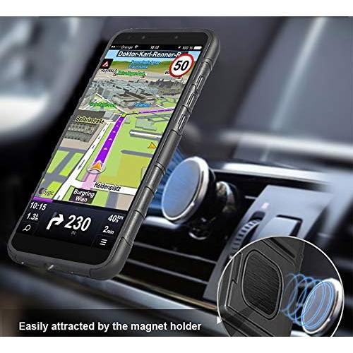 Funda Grip Negra Nakedcellphone con Clip y Soporte para Alcatel 7