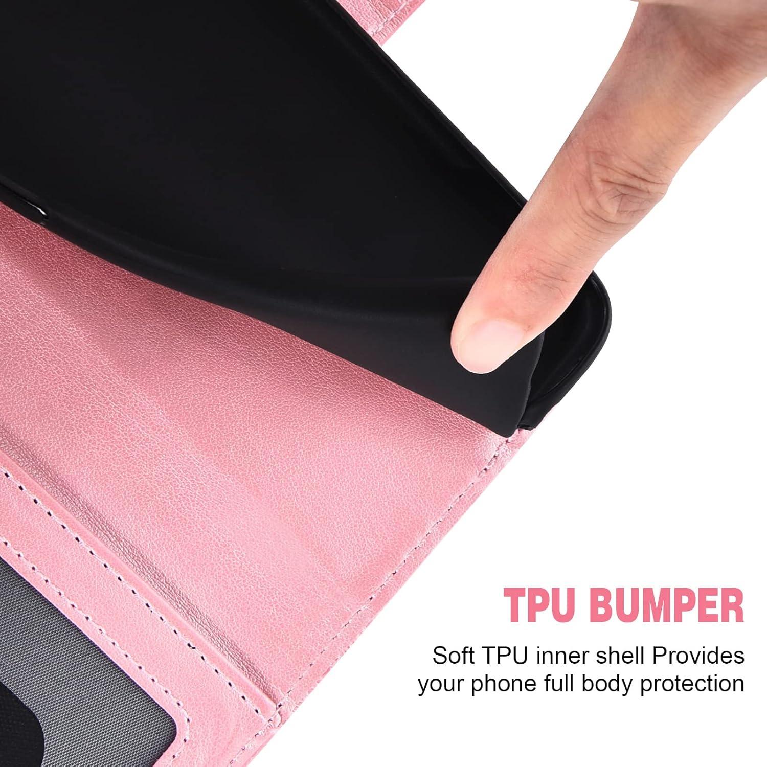 Funda Cartera Asuwish para Alcatel TCL A3 A509DL Oro Rosa